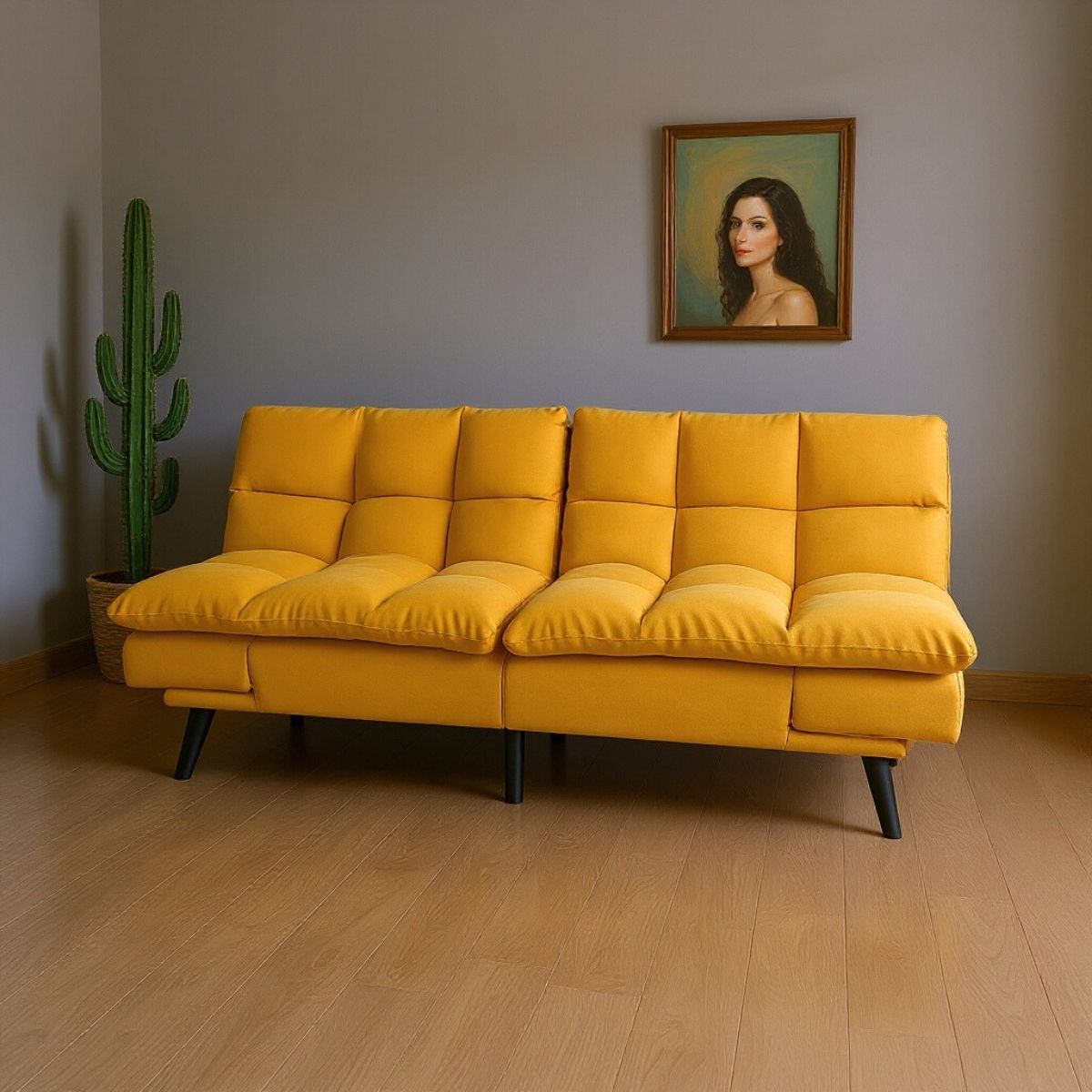 Sofa-cama-Cushion-sistema-clic-clac-amarillo-81x183x865-cm-ambientada