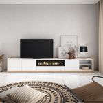 Mueble-de-TV-Kroma-4-puertas-y-dos-estantes-con-chimenea-centro-blanco-roble-495x309x35-cm-