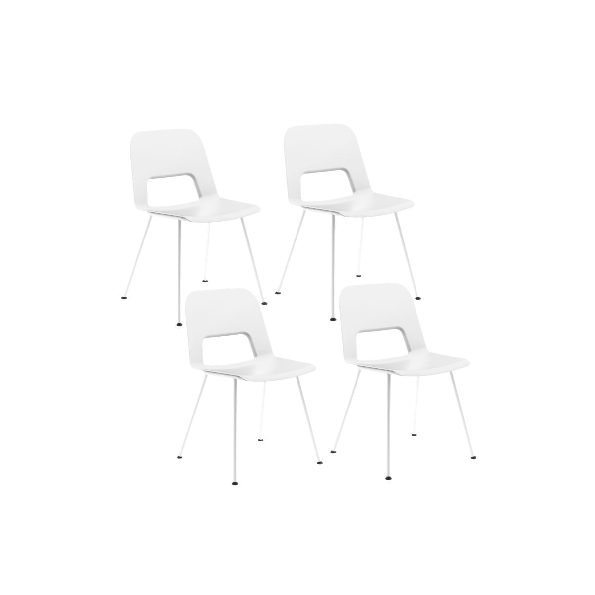 Pack-de-4-sillas-de-exterior-Zip-apilables-con-proteccion-UV-blanco