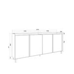 Aparador-Kroma-4-puertas-con-patas-y-luz-LED-blanco-911x2072x35-cm