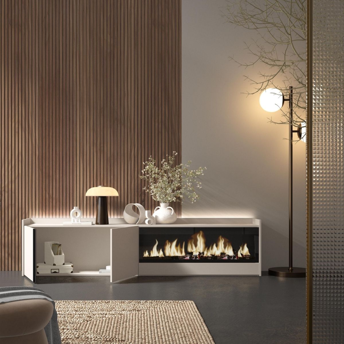 Mueble-de-TV-Kroma-luz-LED-con-chimenea-derecha-beige-50x2124x35-cm