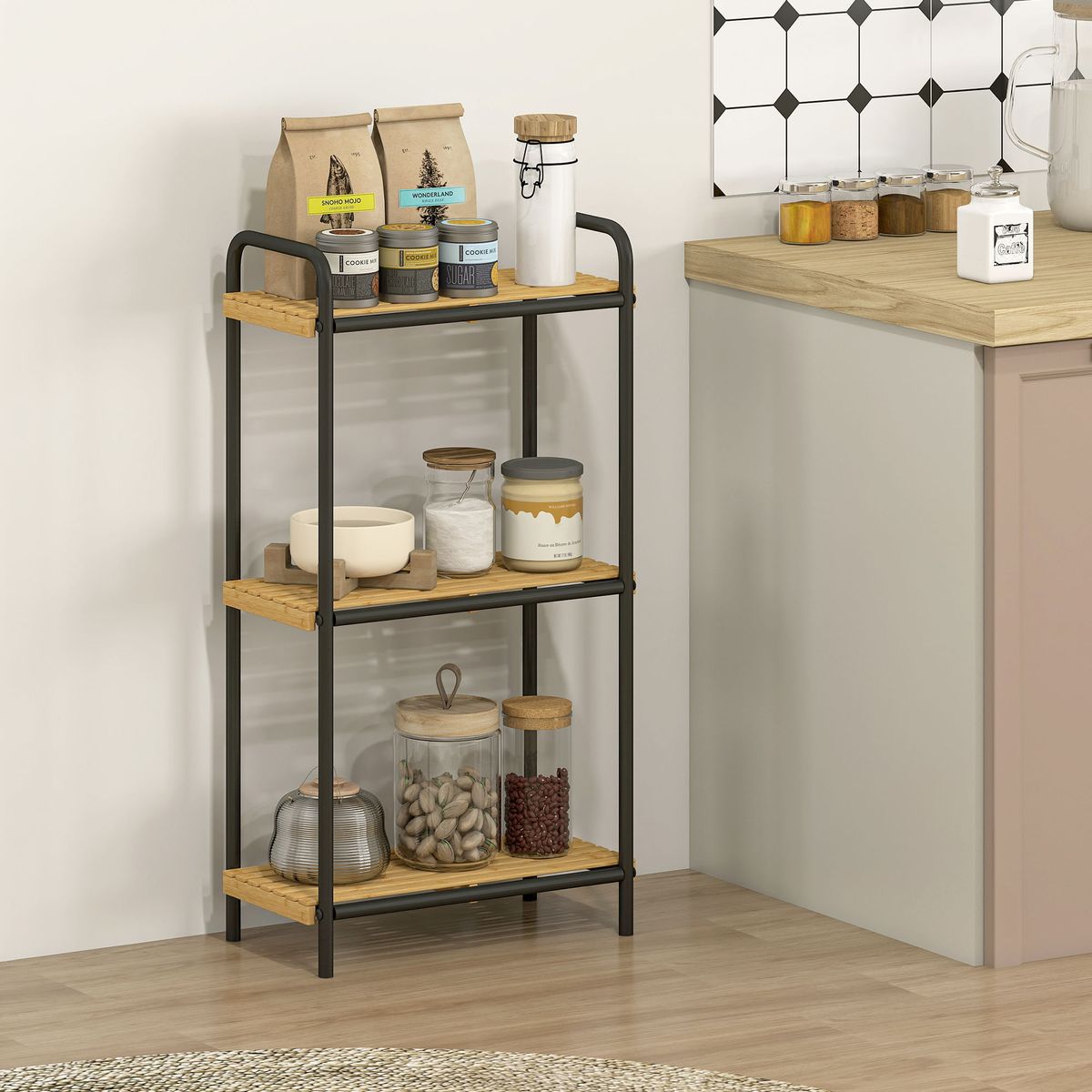 Estanteria-Rubio-Homcom-3-estantes-negro-natural-775x415x215-cm