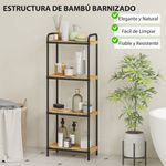 Estanteria-Rubio-Homcom-4-estantes-negro-natural-775x415x215-cm