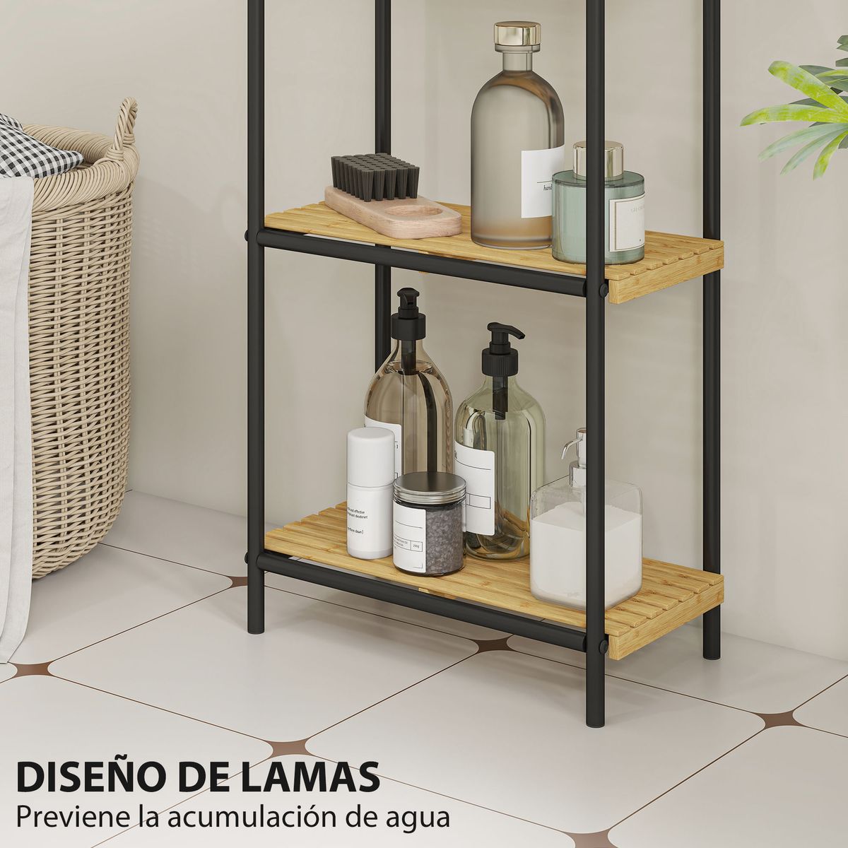 Estanteria-Rubio-Homcom-4-estantes-negro-natural-775x415x215-cm