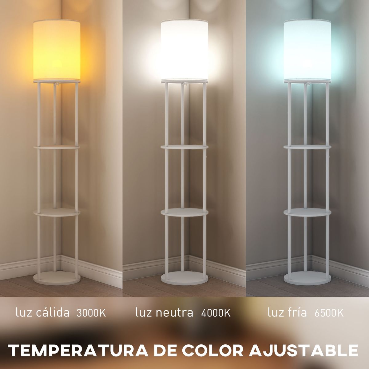 Lampara-de-pie-Florenza-Homcom-estantes-y-3-temperaturas-blanco-Ø29x158-cm