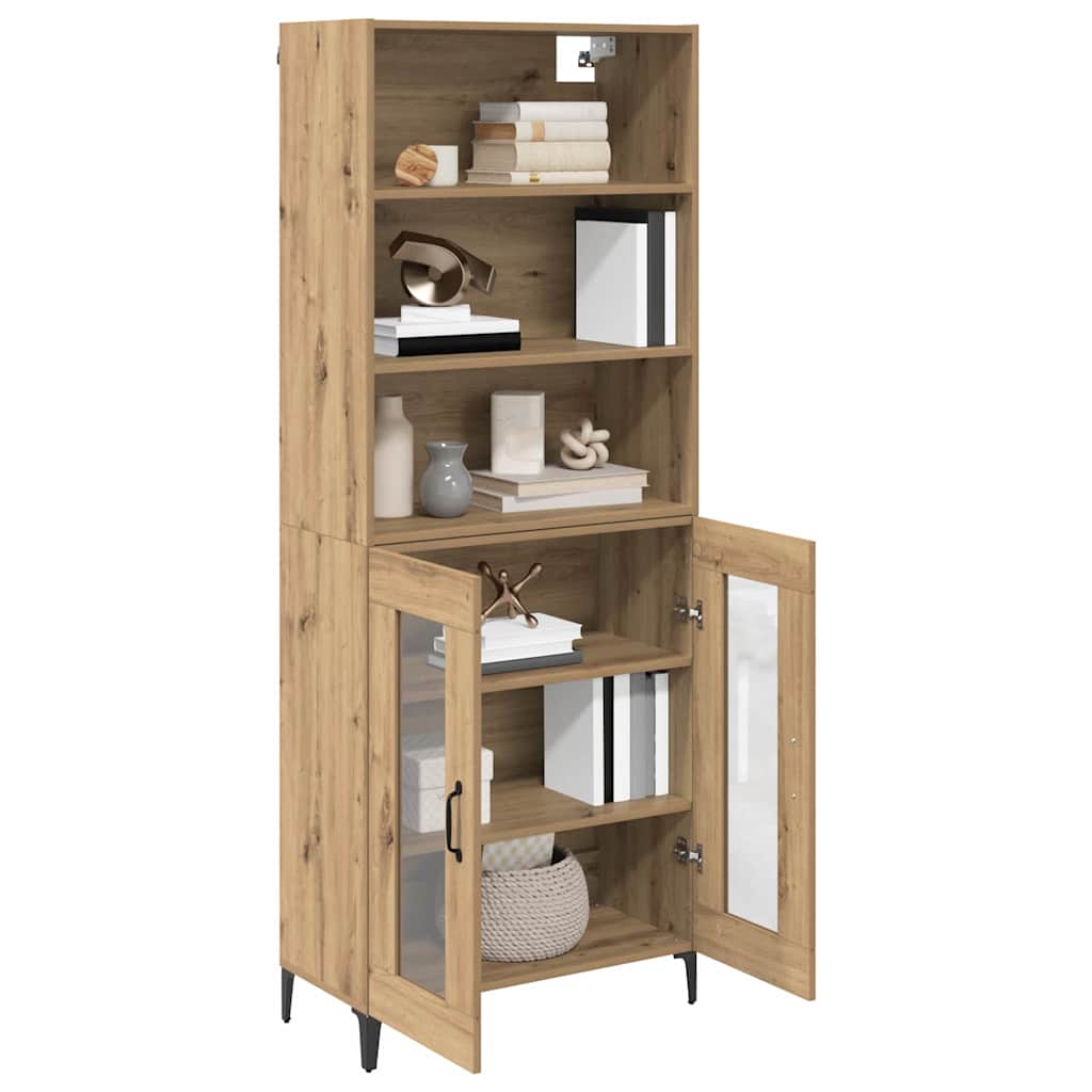 Aparador-Arco-3-estantes-con-armario-natural-180x695x34-cm
