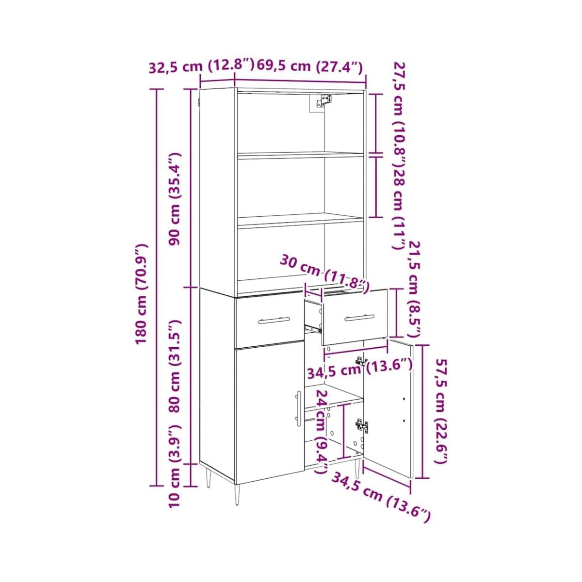 Aparador-Melia-2-cajones-y-armario-natural-180x695x325-cm