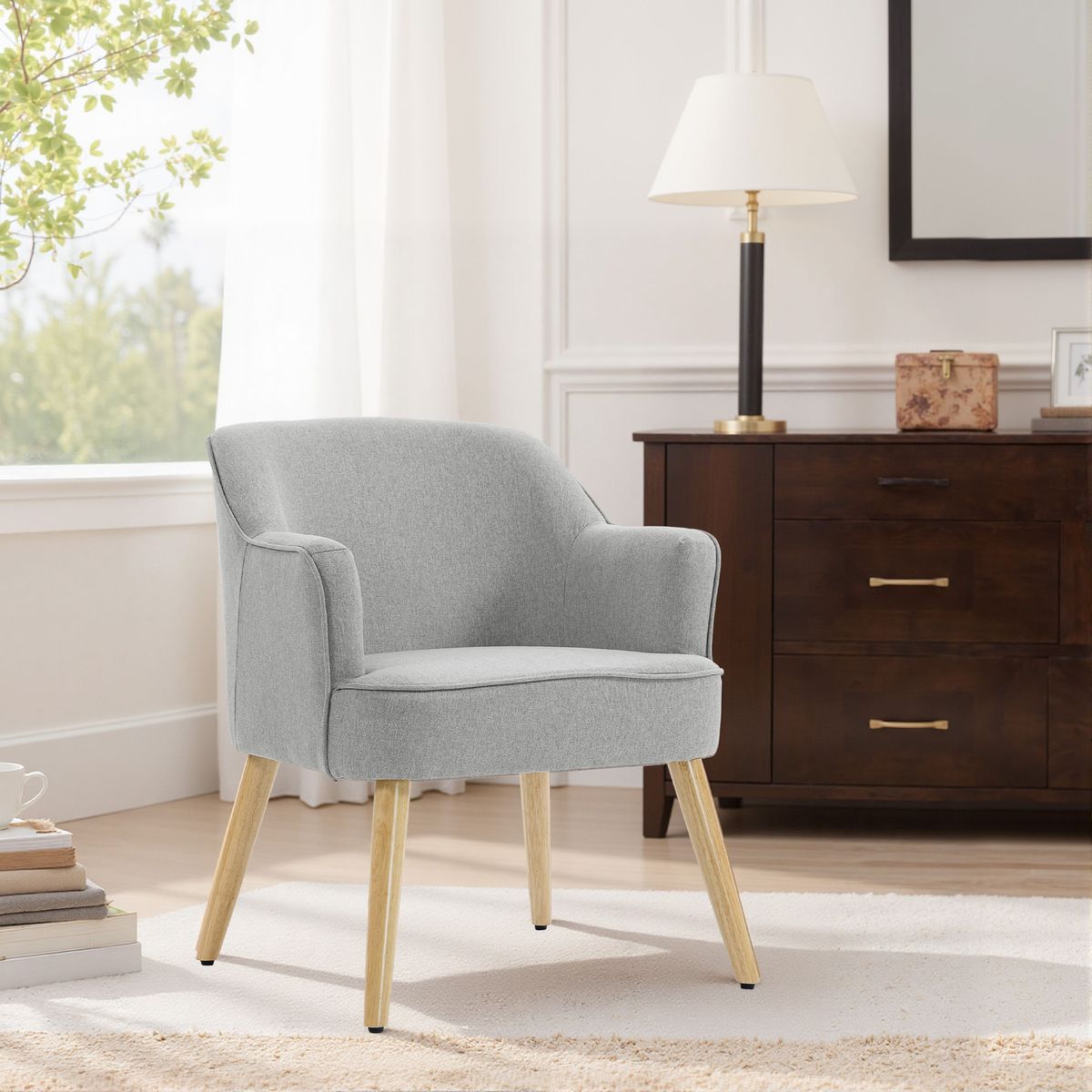 Butaca-Primrose-Homcom-reposabrazos-gris-795x645x65-cm