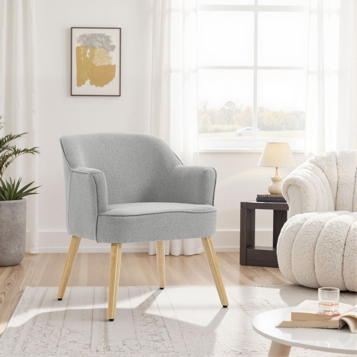 Butaca-Primrose-Homcom-reposabrazos-gris-795x645x65-cm