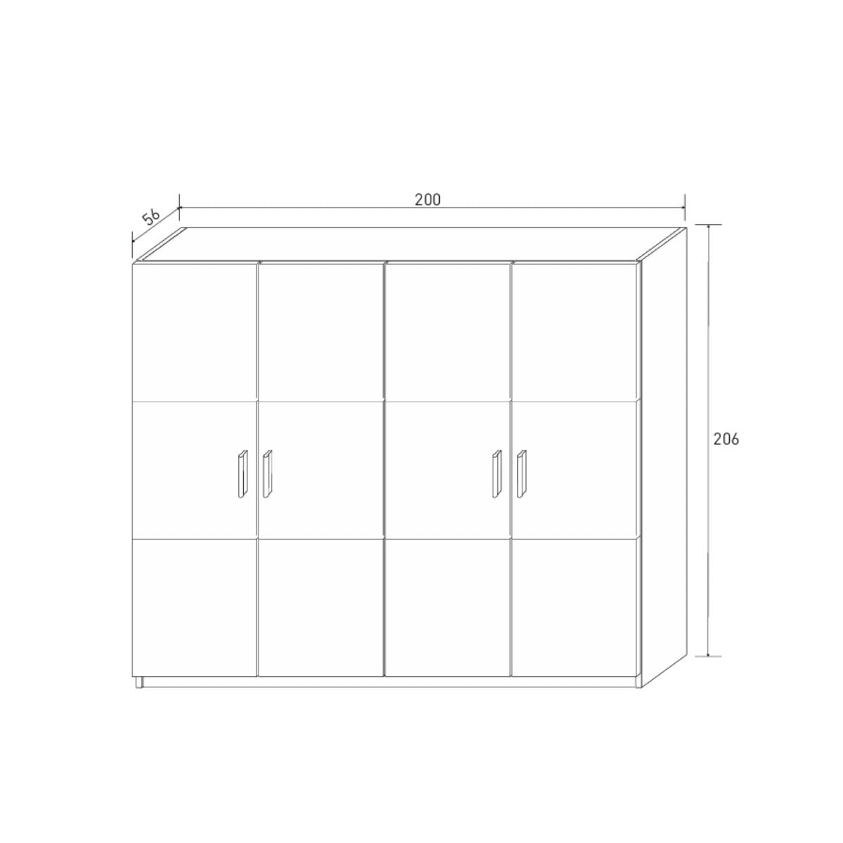 Armario-Monika-4-puertas-andersen-gris-206x200x56-cm