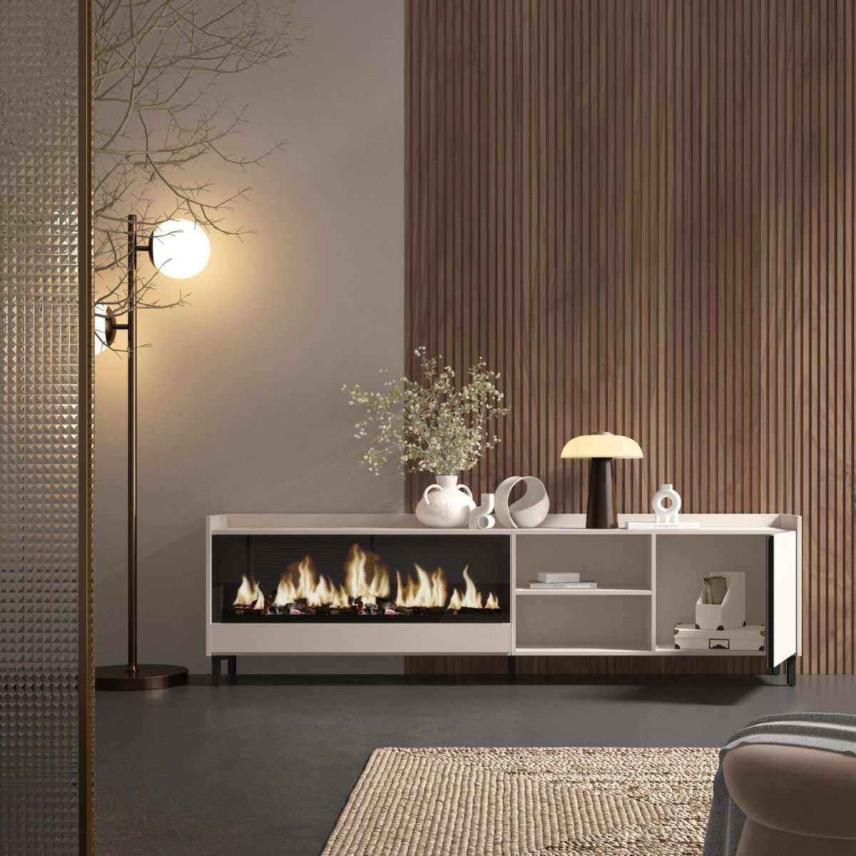 Mueble-de-TV-Kroma-con-chimenea-izquierda-y-patas-beige-611x2124x35-cm