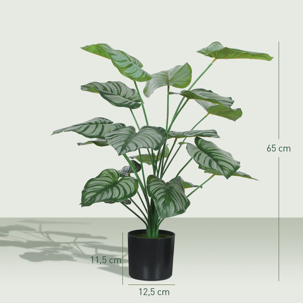 Pack-de-2-plantas-artificiales-Homcom-con-macetero-verde-65-cm