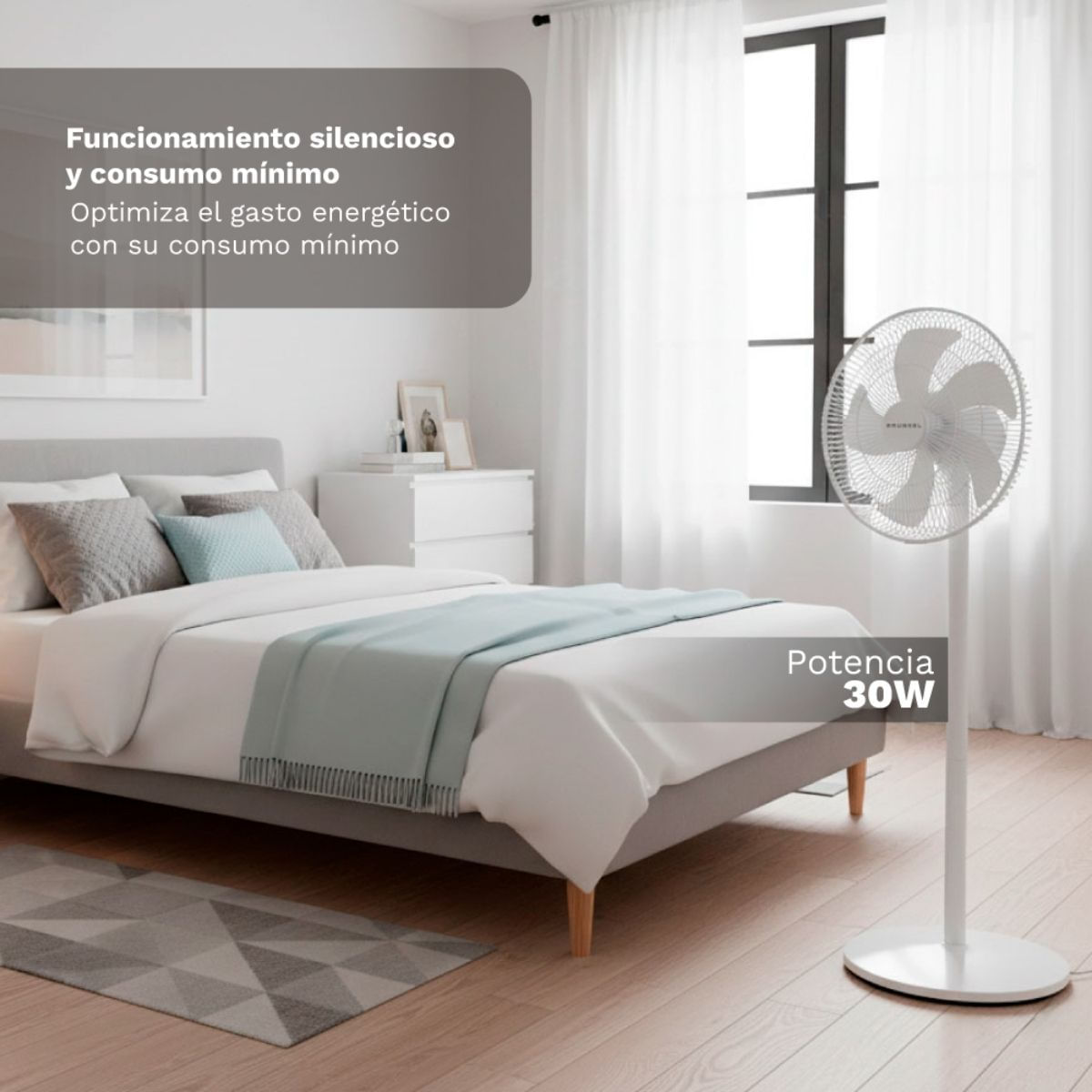 Ventilador-de-pie-Grunkel-FS-14PR-30W-12-velocidades-Silencioso-blanco-111-cm