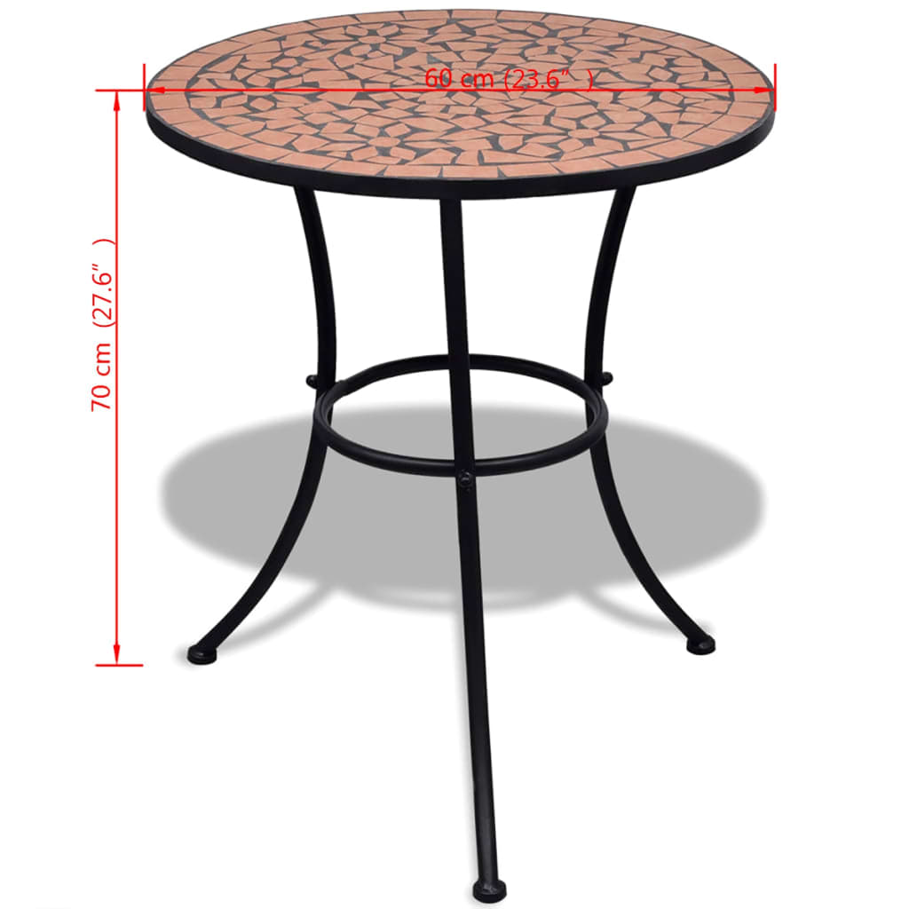 Mesa-de-exterior-Ceramic-marron-Ø60x70-cm