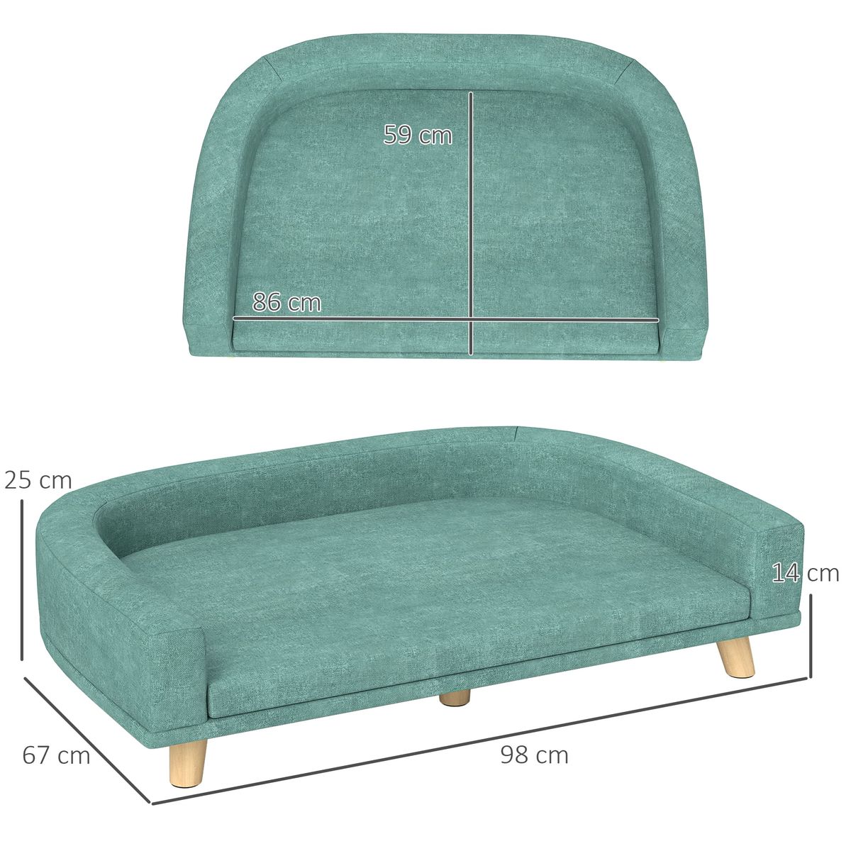 Cama-para-perros-Bobby-PawHut-cojin-extraible-25x98x67-cm-