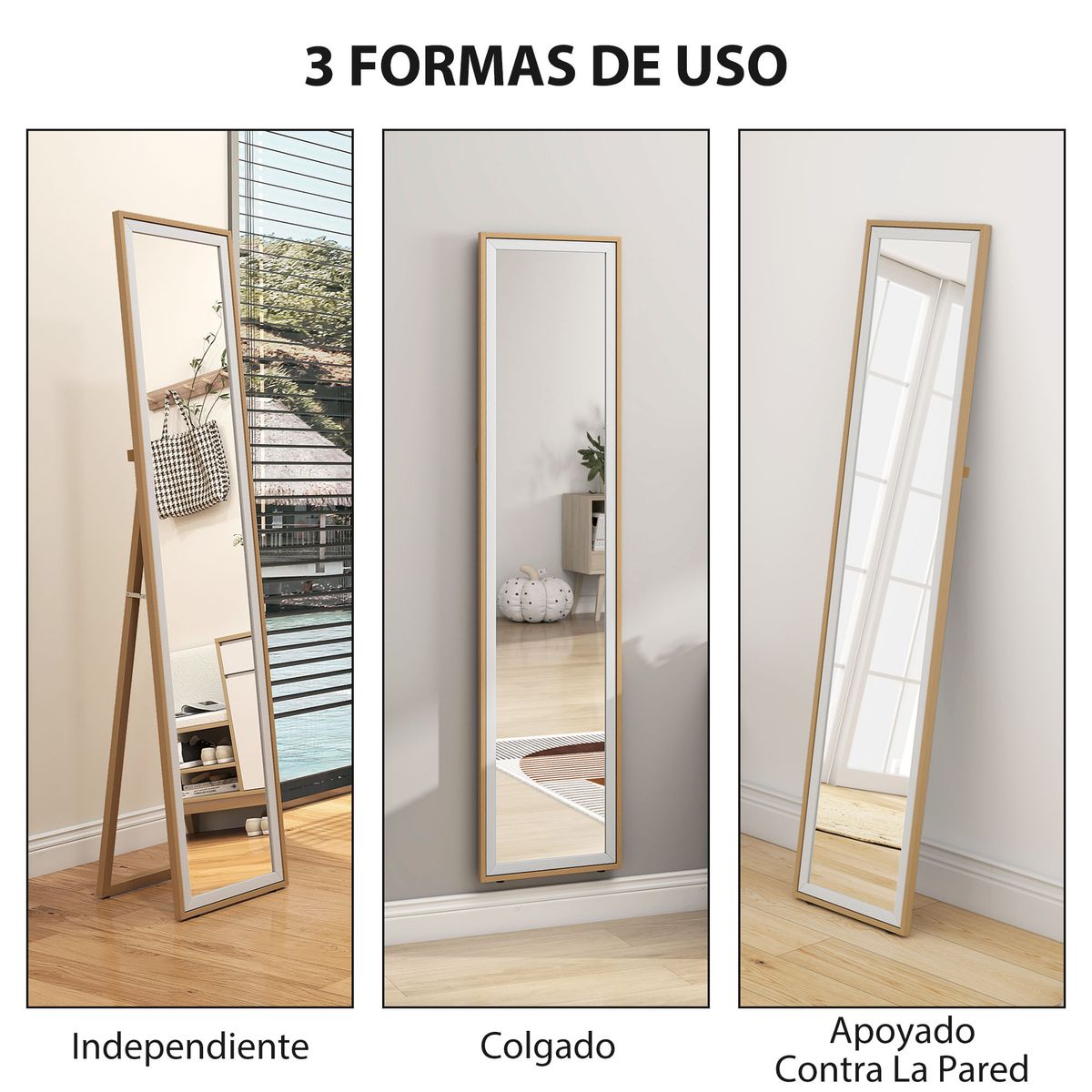 Espejo-de-pie-Blure-Homcom-3-formas-de-uso-natural-1505x37-cm