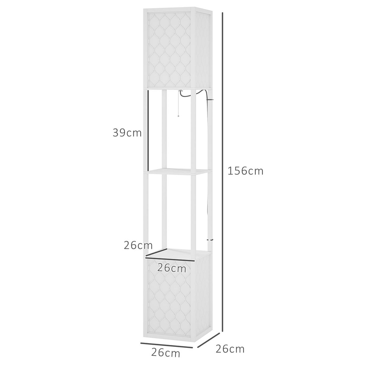 Lampara-de-pie-Ambriel-Homcom-con-estante-blanco-156x26x26-cm