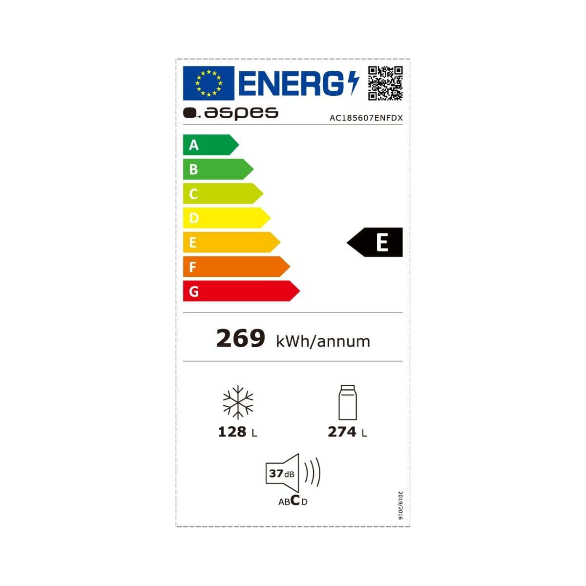 Frigorifico-combi-Aspes-AC185607ENFDX-etiqueta-energetica