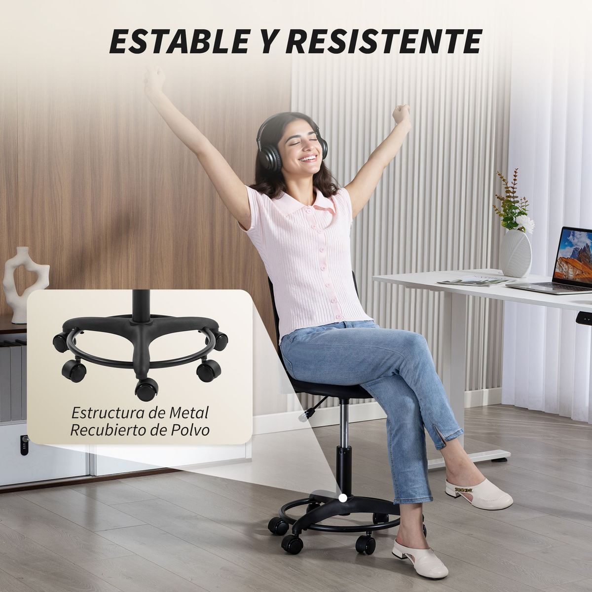 Silla-de-escritorio-Lyssara-Homcom-altura-ajustable-giratoria-negro-74-86x43x42-cm