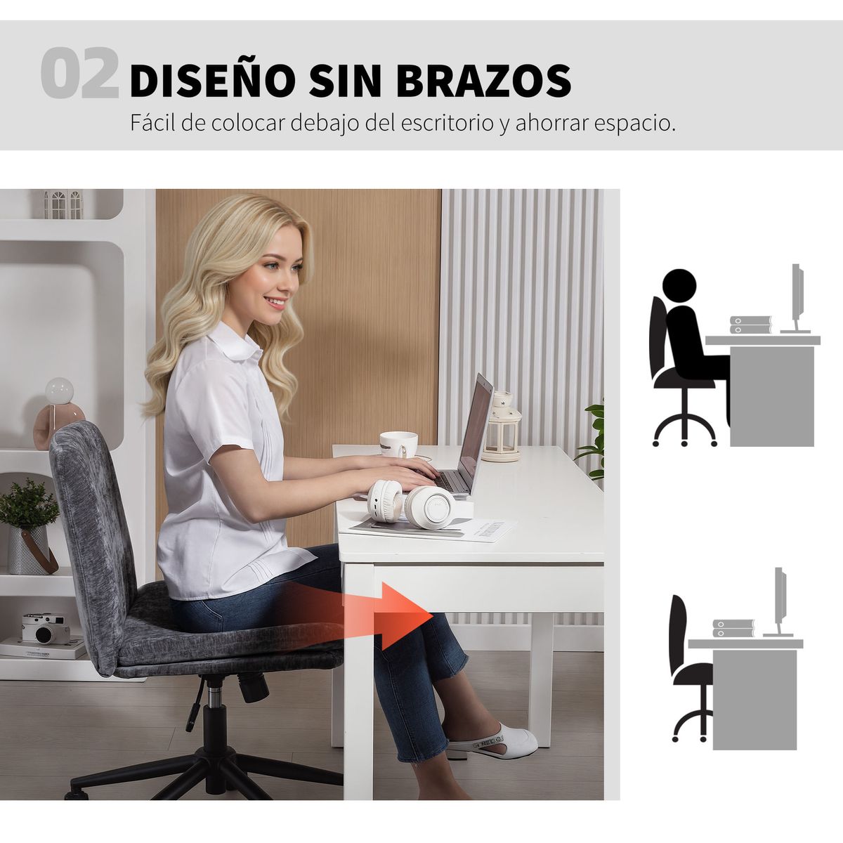 Silla-de-escritorio-Jadea-Homcom-altura-ajustable-gris-83-93x62x67-cm