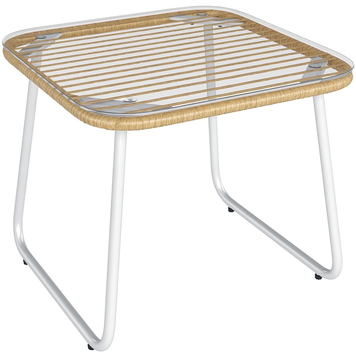 Mesa-de-exterior-Kenia-Outsunny-natural-blanco-44x50x50-cm-
