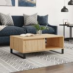 Mesa-de-centro-Elche-1-puerta-y-1-estante-natural-35x90x60-cm-
