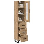 Vitrina-Cristina-1-puerta-con-3-cajones-roble-180x345x34-cm-