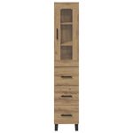 Vitrina-Cristina-1-puerta-con-3-cajones-roble-180x345x34-cm-