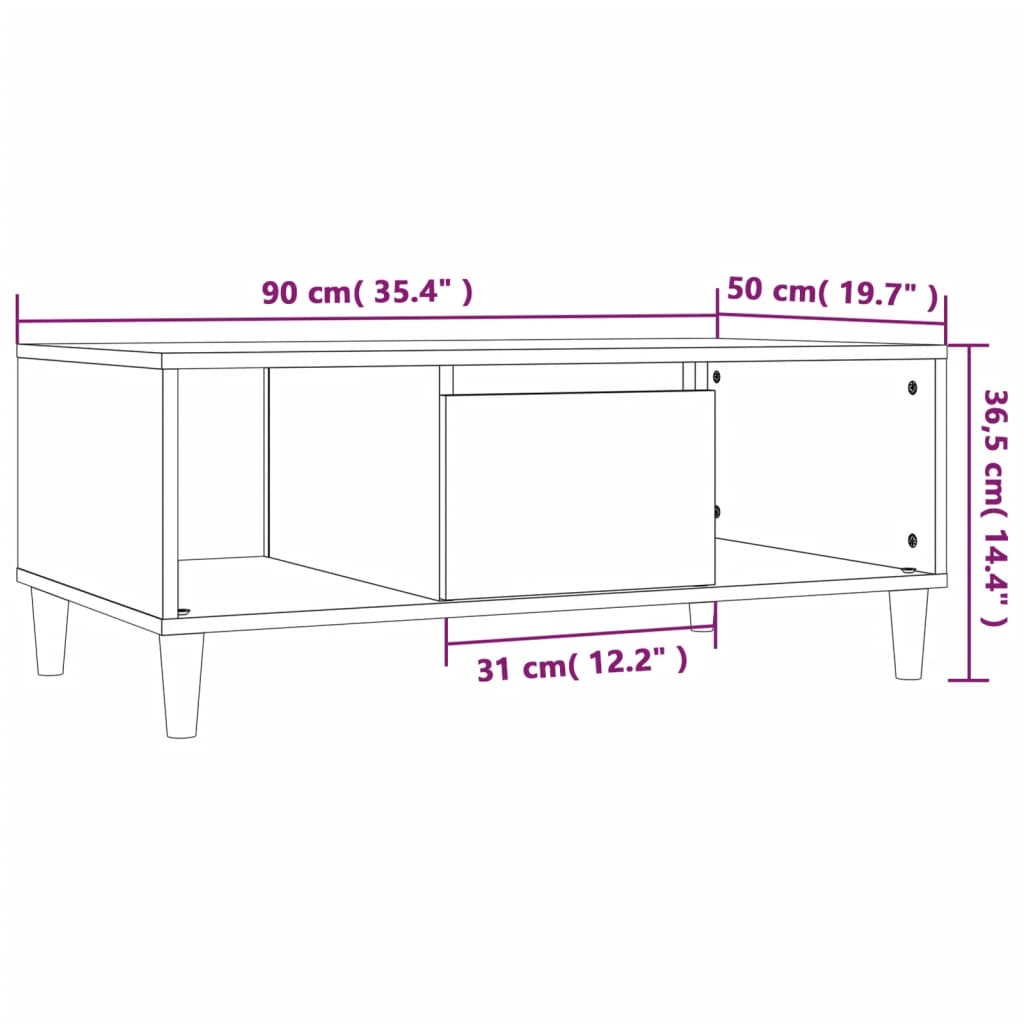 Mesa-de-centro-Forest-2-compartimentos-y-cajon-natural-365x90x50-cm-