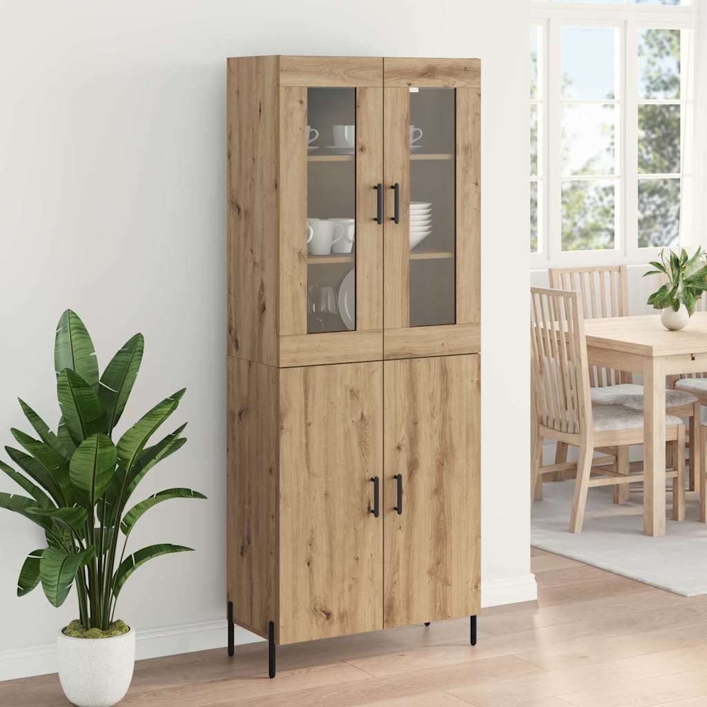 Vitrina-London-4-puertas-con-tiradores-roble-180x695x34-cm-