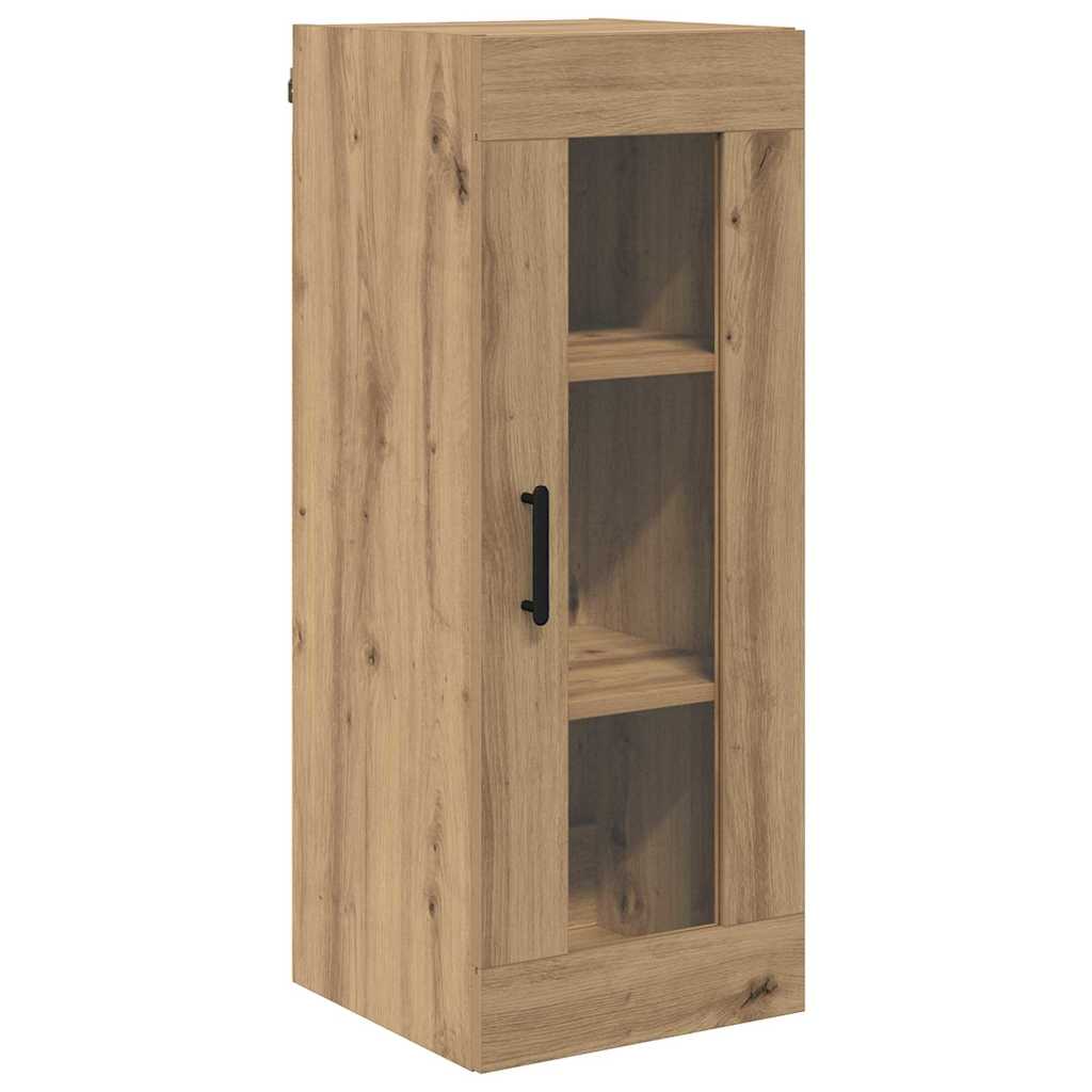 Vitrina-Newport-1-puerta-y-3-cajones-roble-180x345x34-cm-
