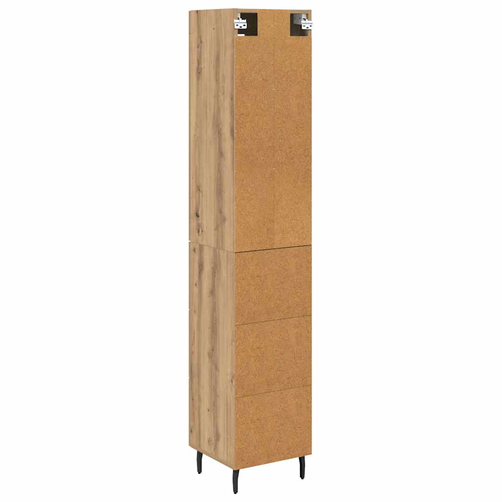 Vitrina-Liverpool-1-puerta-y-3-cajones-roble-180x345x34-cm-