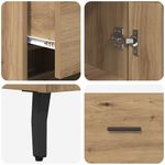 Vitrina-Liverpool-1-puerta-y-3-cajones-roble-180x345x34-cm-