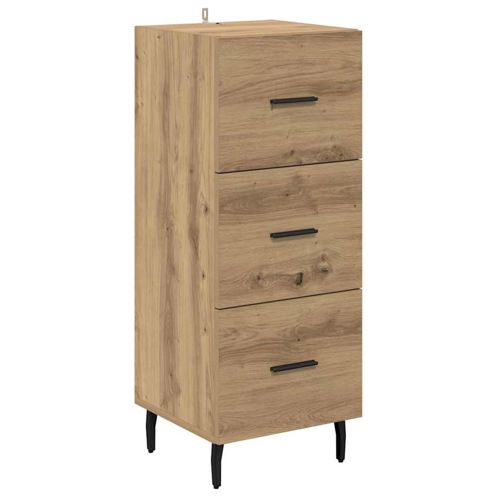 Vitrina-York-1-puerta-con-3-cajones-roble-180x345x34-cm-