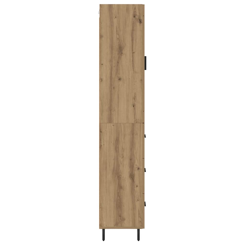 Vitrina-York-1-puerta-con-3-cajones-roble-180x345x34-cm-