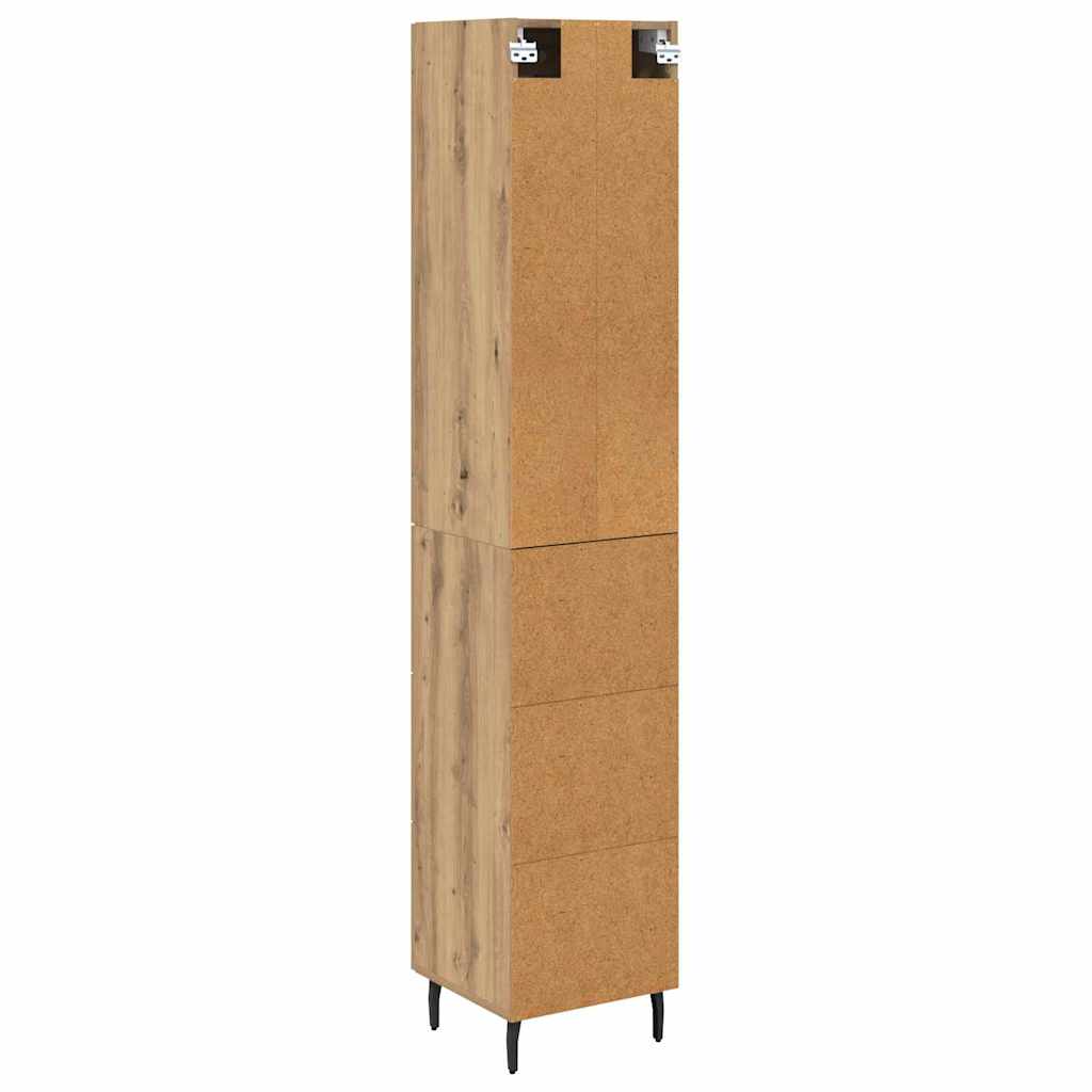 Vitrina-York-1-puerta-con-3-cajones-roble-180x345x34-cm-