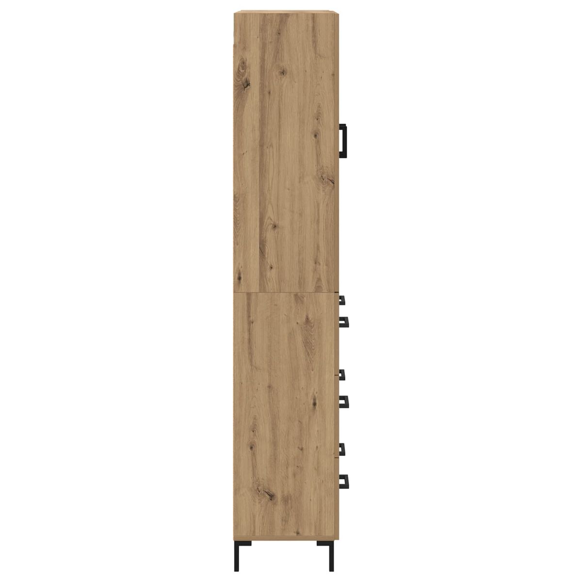 Armario-auxiliar-Aberdeen-2-puertas-y-3-cajones-roble-180x695x34-cm