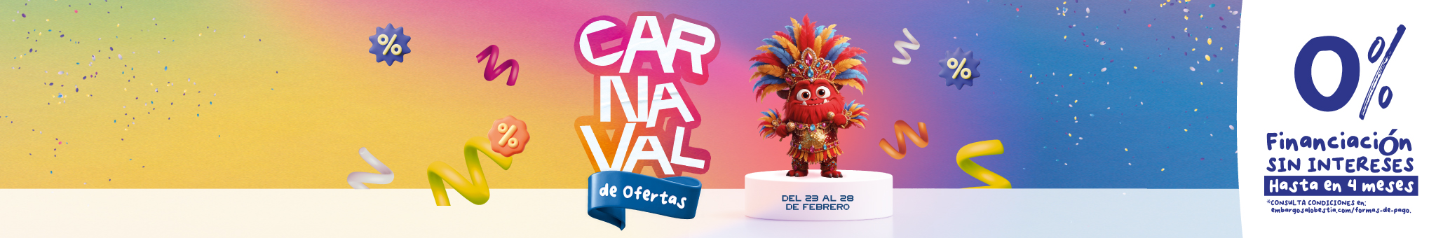 Carnaval de ofertas  |  Embargosalobestia