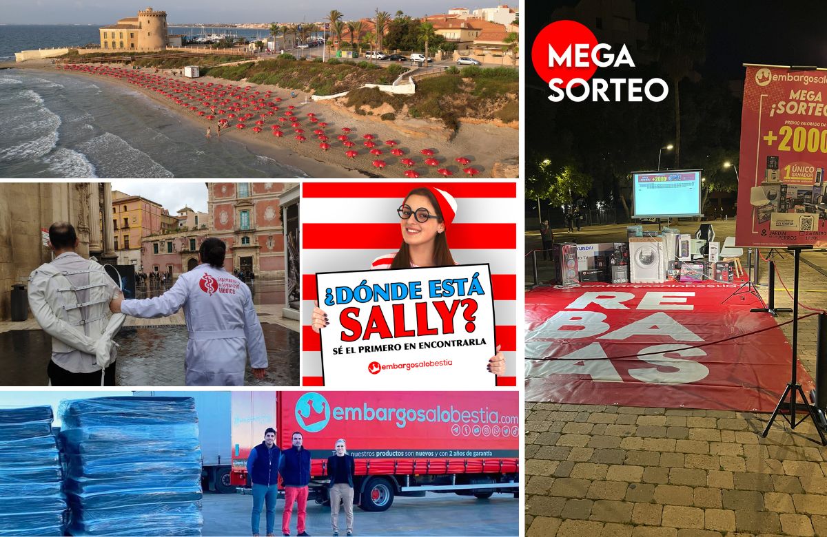 Composición de 5 imágenes de diferentes eventos de Embargosalobestia 